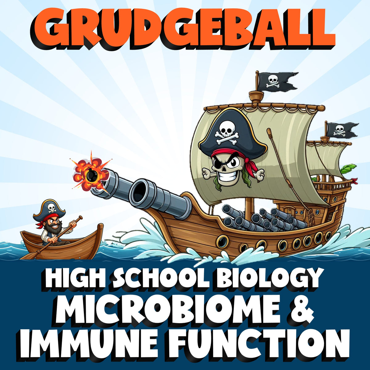 Microbiome & Immune Function GRUDGEBALL Science Game - No Prep Biology Review