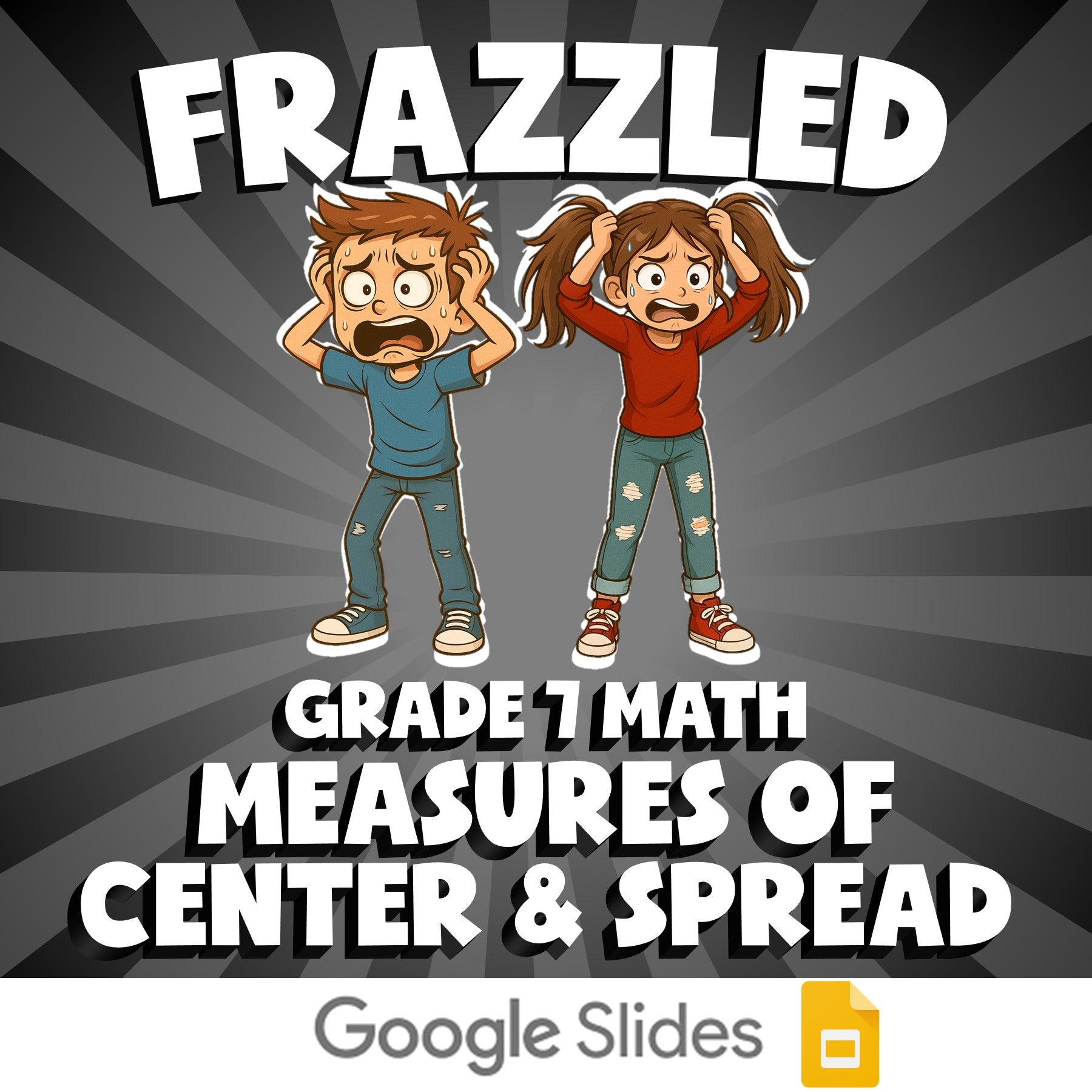 Measures of Center & Spread FRAZZLED Math Game - No Prep Grade 7 Review Activity