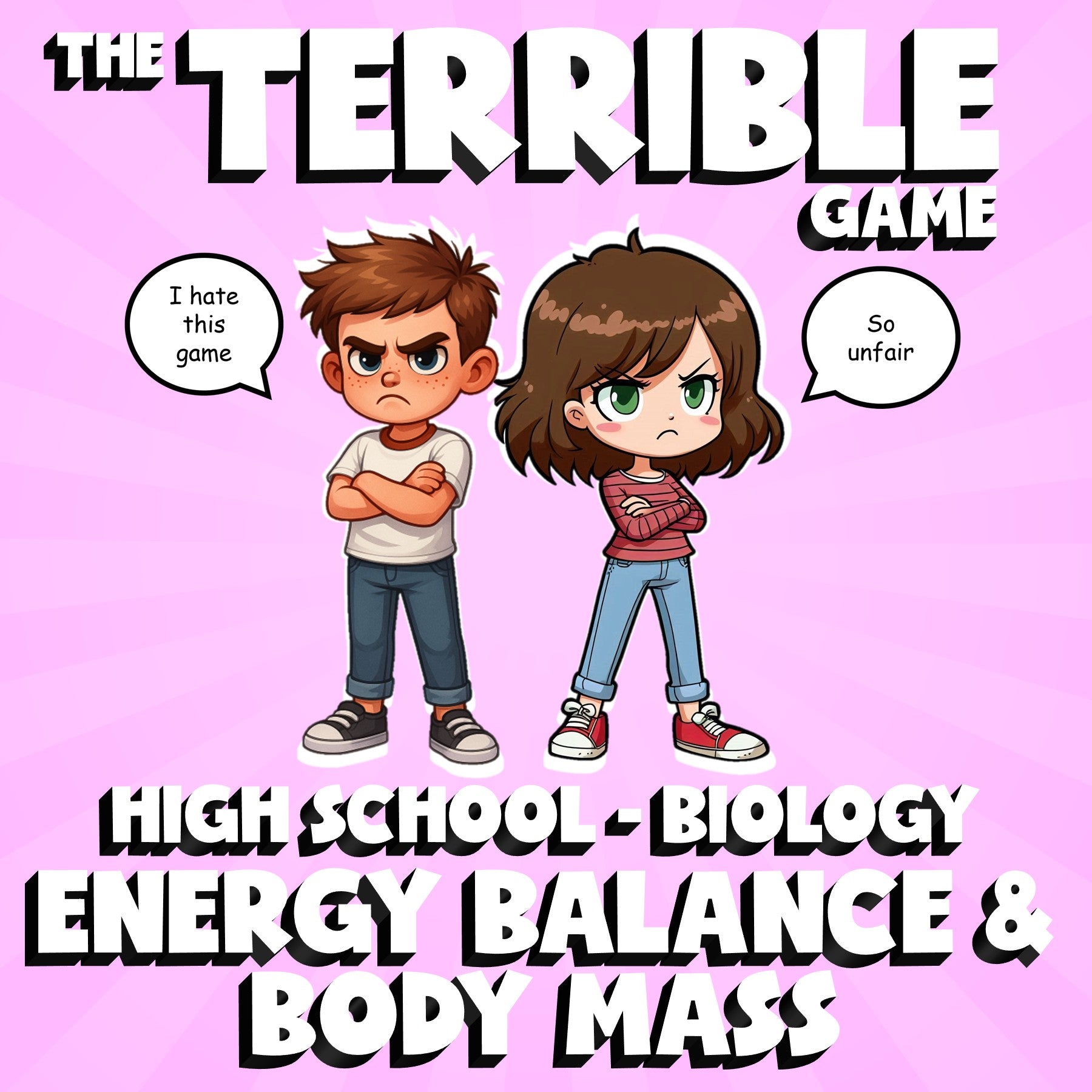 Energy Balance & Body Mass THE TERRIBLE GAME - No Prep Biology Science Review