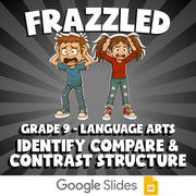 Identify Compare & Contrast Structure FRAZZLED ELA Game - No Prep Grade 9 Review