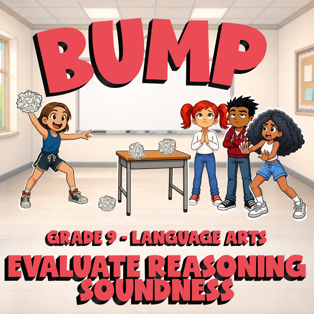 Evaluate Reasoning Soundness BUMP ELA Game - No Prep Grade 9 Review Activity