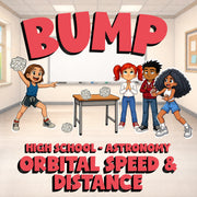 Orbital Speed & Distance BUMP Science Game - No Prep Astronomy Review Activity