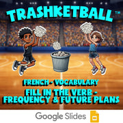 Fill In The Verb - Frequency & Future Plans TRASHKETBALL French Game - No Prep