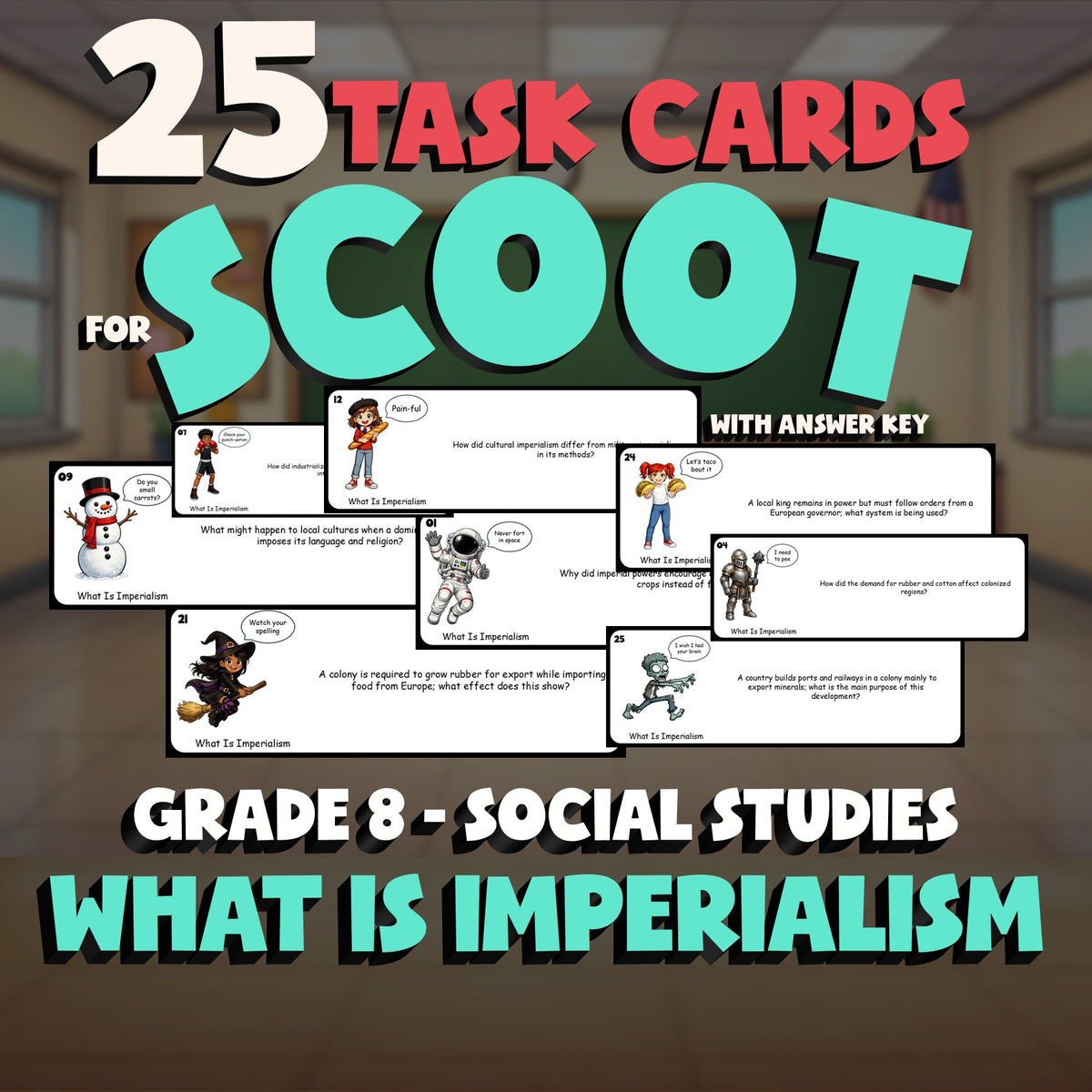 What Is Imperialism SCOOT TASK CARDS Socials Game - No Prep Grade 8 Review