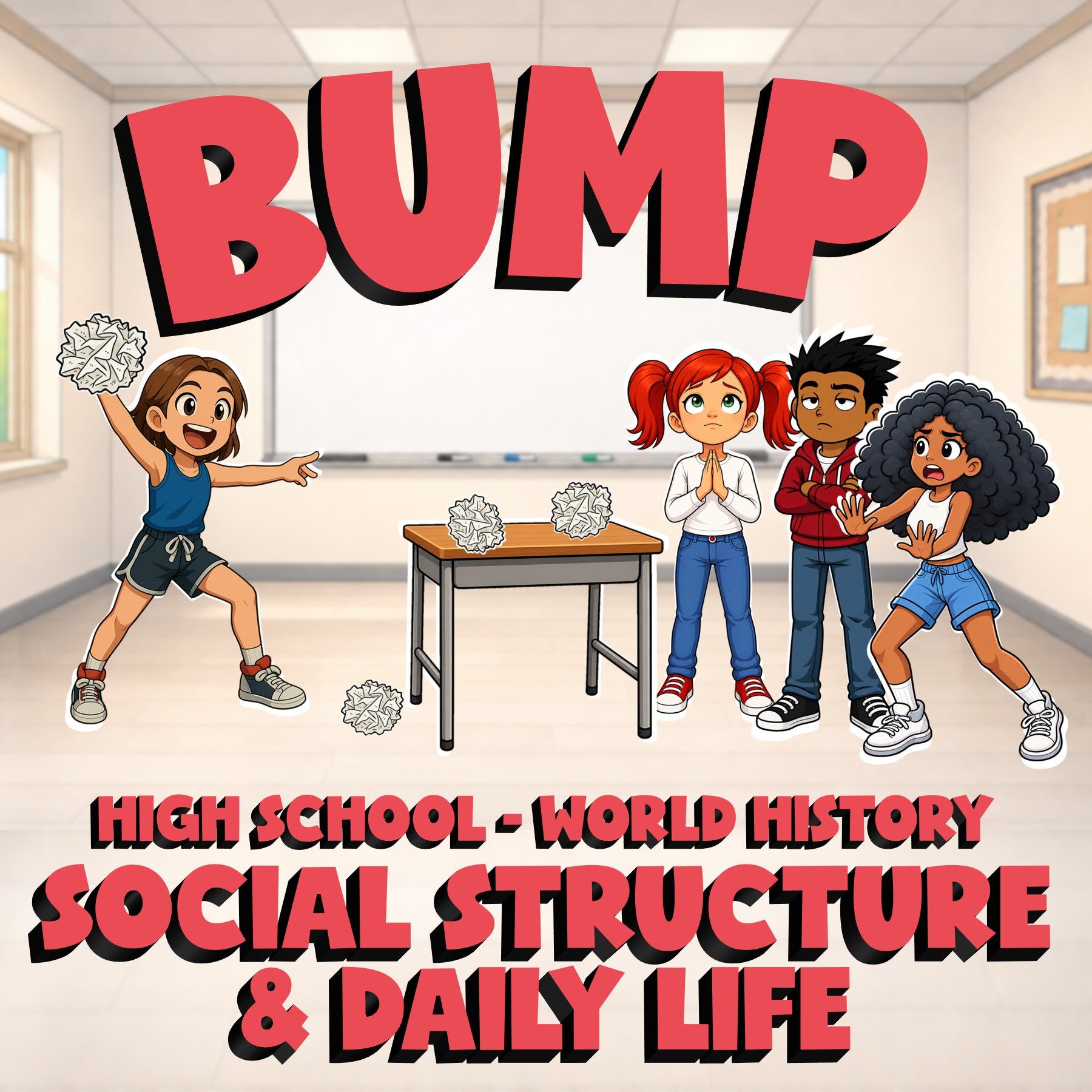 Social Structure & Daily Life BUMP Game - No Prep World History Review Activity