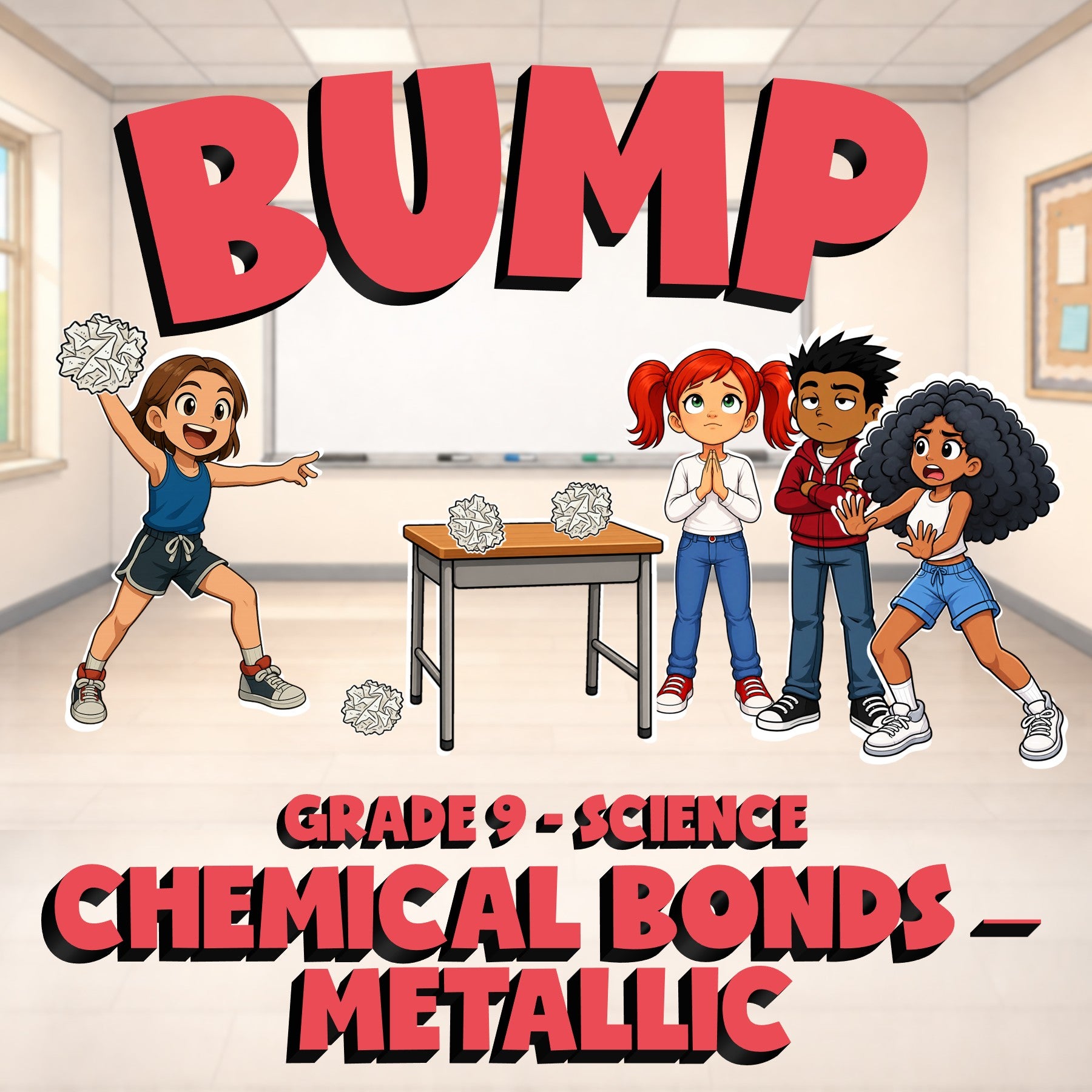 Chemical Bonds – Metallic BUMP Science Game - No Prep Grade 9 Review Activity