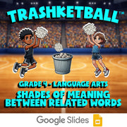 Shades of Meaning Between Related Words TRASHKETBALL ELA Game - No Prep Grade 4