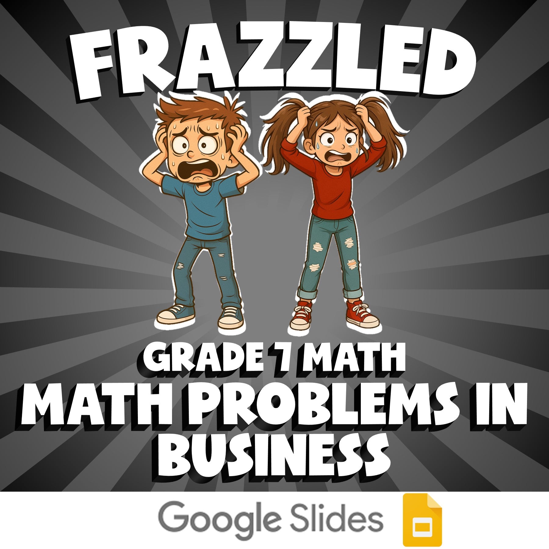 Math Problems in Business FRAZZLED Math Game - No Prep Grade 7 Review Activity