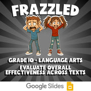 Evaluate Overall Effectiveness Across Texts FRAZZLED ELA Game - No Prep Grade 10
