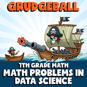 Math Problems in Data Science GRUDGEBALL Math Game - No Prep Grade 7 Review