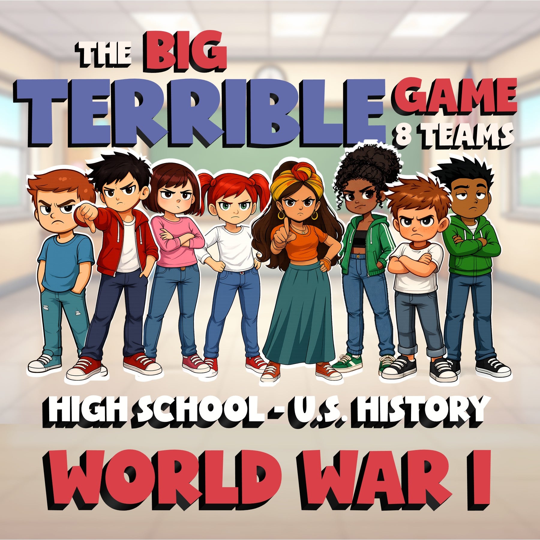World War I BIG TERRIBLE GAME - No Prep U.S. History Review Activity