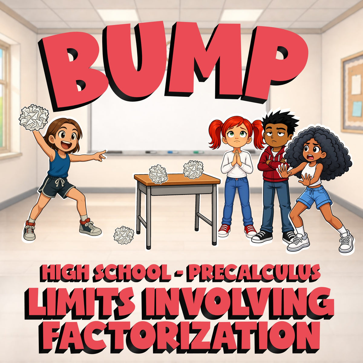 Limits Involving Factorization BUMP Math Game - No Prep PreCalculus Review