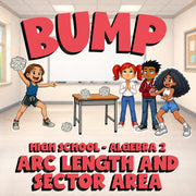 Arc Length and Sector Area BUMP Math Game - No Prep Algebra 2 Review Activity