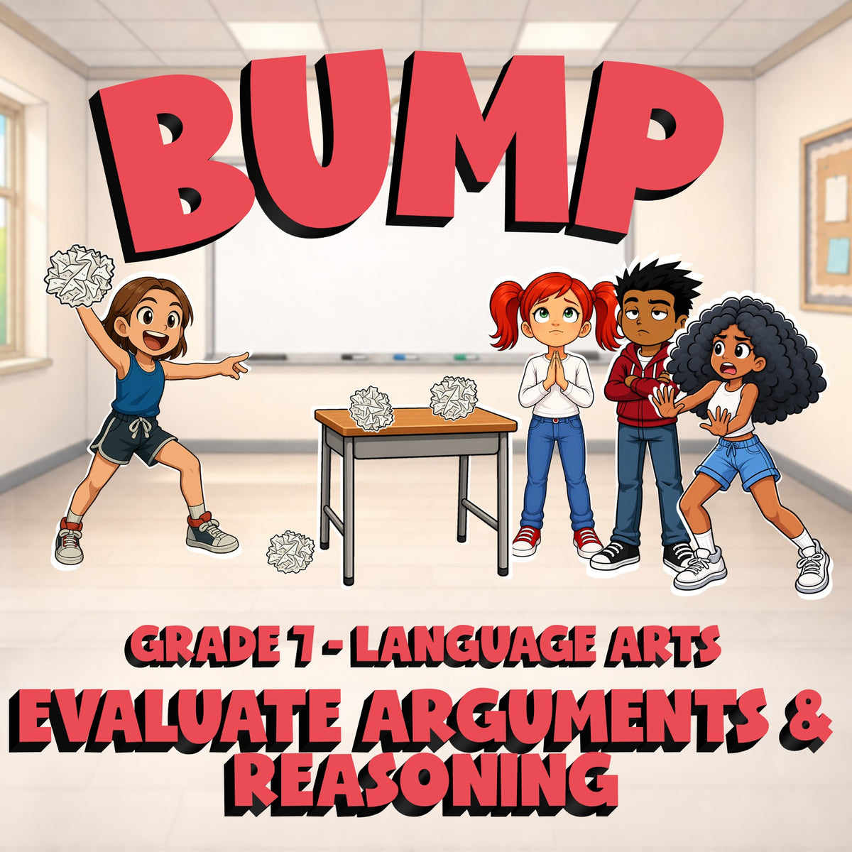 Evaluate Arguments & Reasoning BUMP ELA Game - No Prep Grade 7 Review Activity