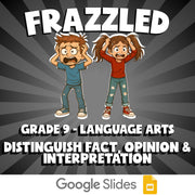 Distinguish Fact, Opinion & Interpretation FRAZZLED ELA Game - No Prep Grade 9