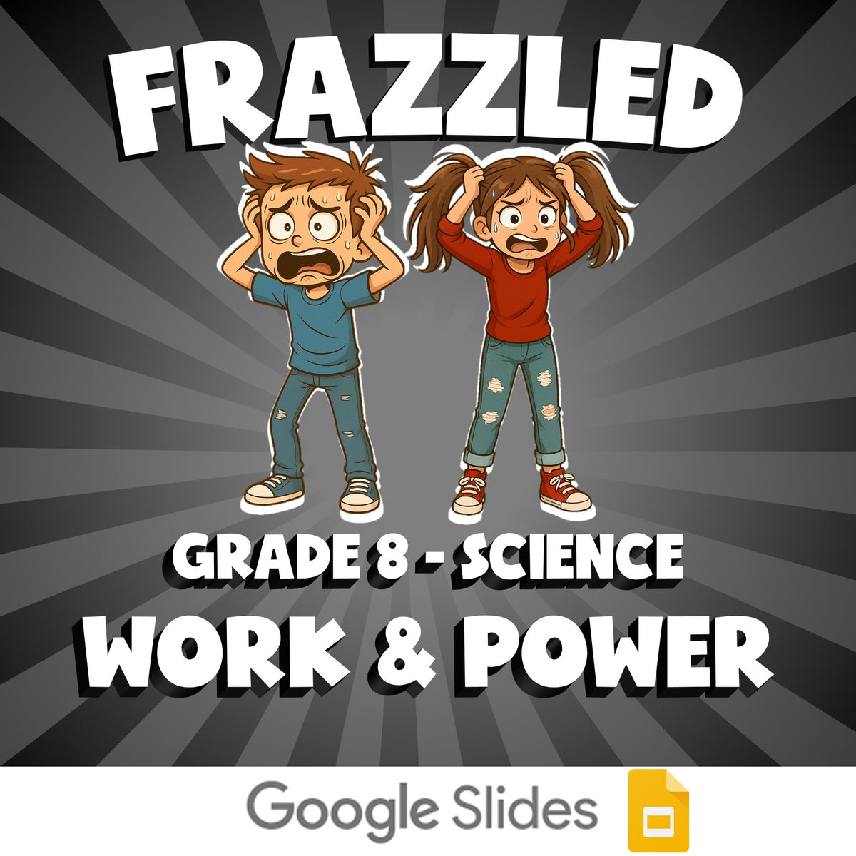 Work & Power FRAZZLED Science Game - No Prep Grade 8 Review Activity