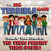 YER Verbs Present Tense (Payer) BIG TERRIBLE GAME - No Prep French Exercise