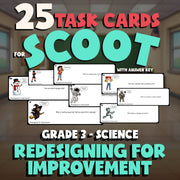 Redesigning for Improvement SCOOT TASK CARDS Science Game - No Prep Grade 3