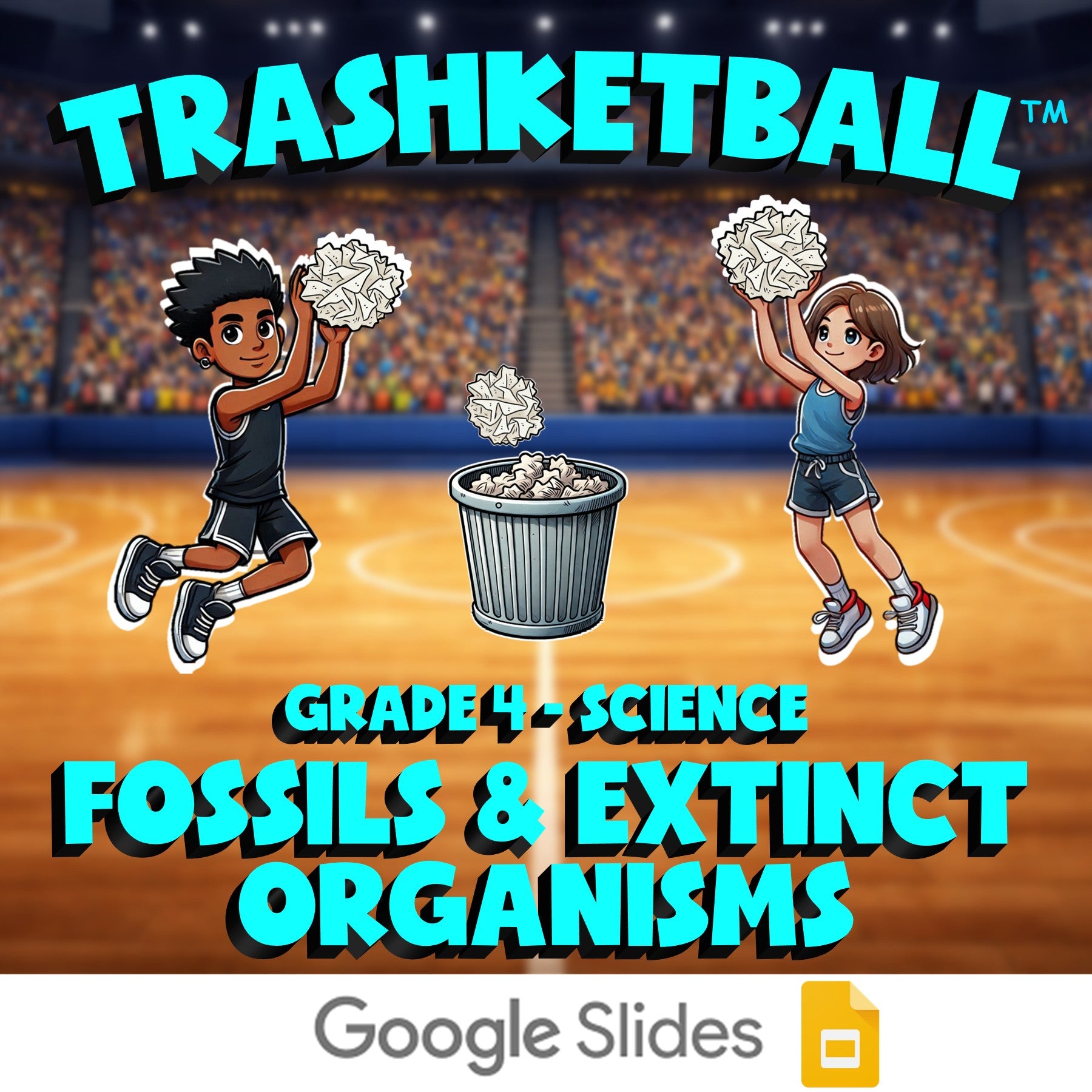 Fossils & Extinct Organisms TRASHKETBALL Science Game - No Prep Grade 4 Review