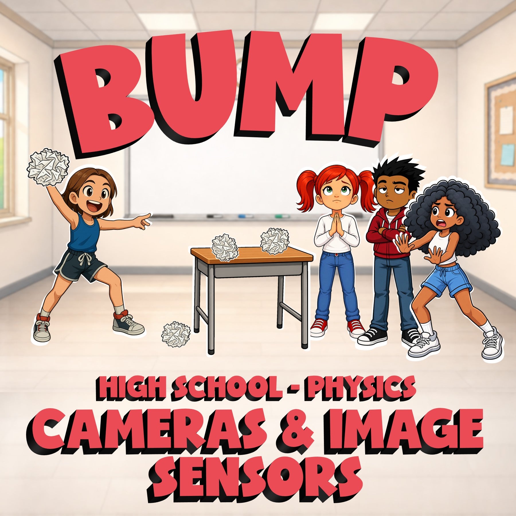 Cameras & Image Sensors BUMP Science Game - No Prep Physics Review Activity
