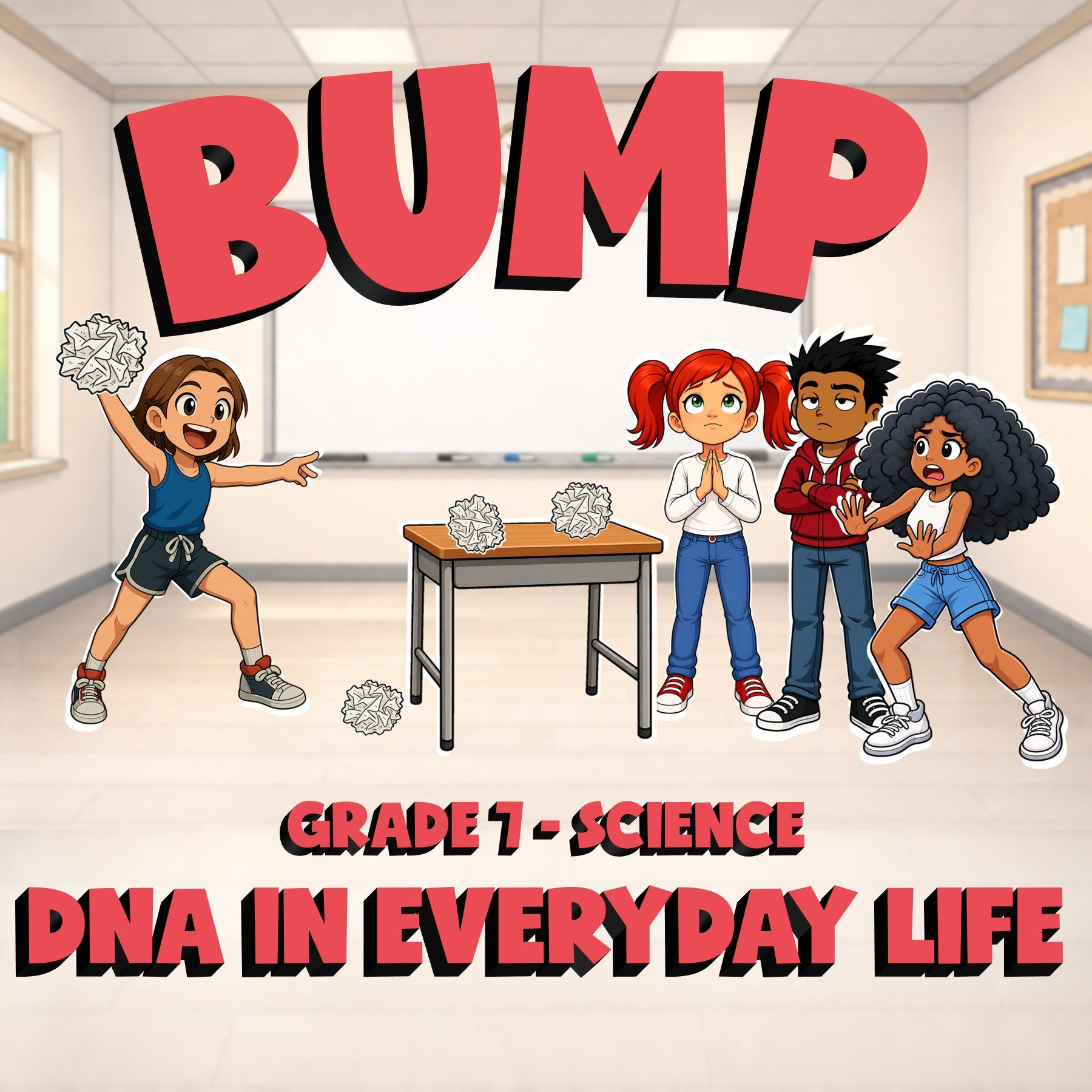 DNA in Everyday Life BUMP Science Game - No Prep Grade 7 Review Activity