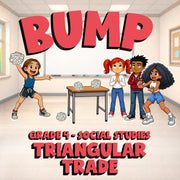 Triangular Trade BUMP Socials Game - No Prep Grade 4 Review Activity