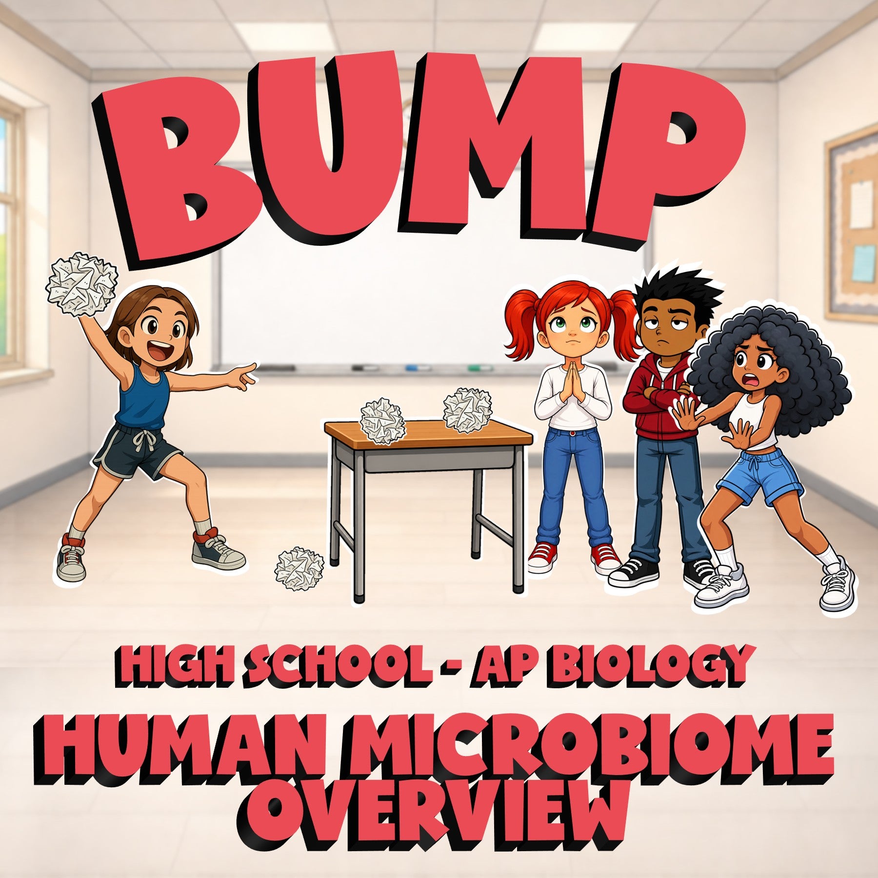 Human Microbiome Overview BUMP Science Game - No Prep AP Biology Review Activity