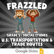U.S. Transportation & Trade Routes FRAZZLED Socials Game - No Prep Grade 5