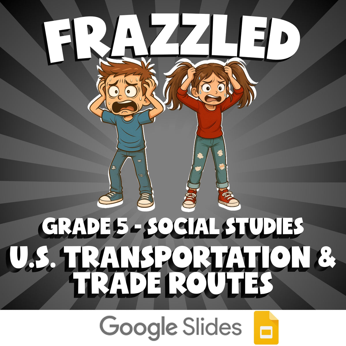 U.S. Transportation & Trade Routes FRAZZLED Socials Game - No Prep Grade 5