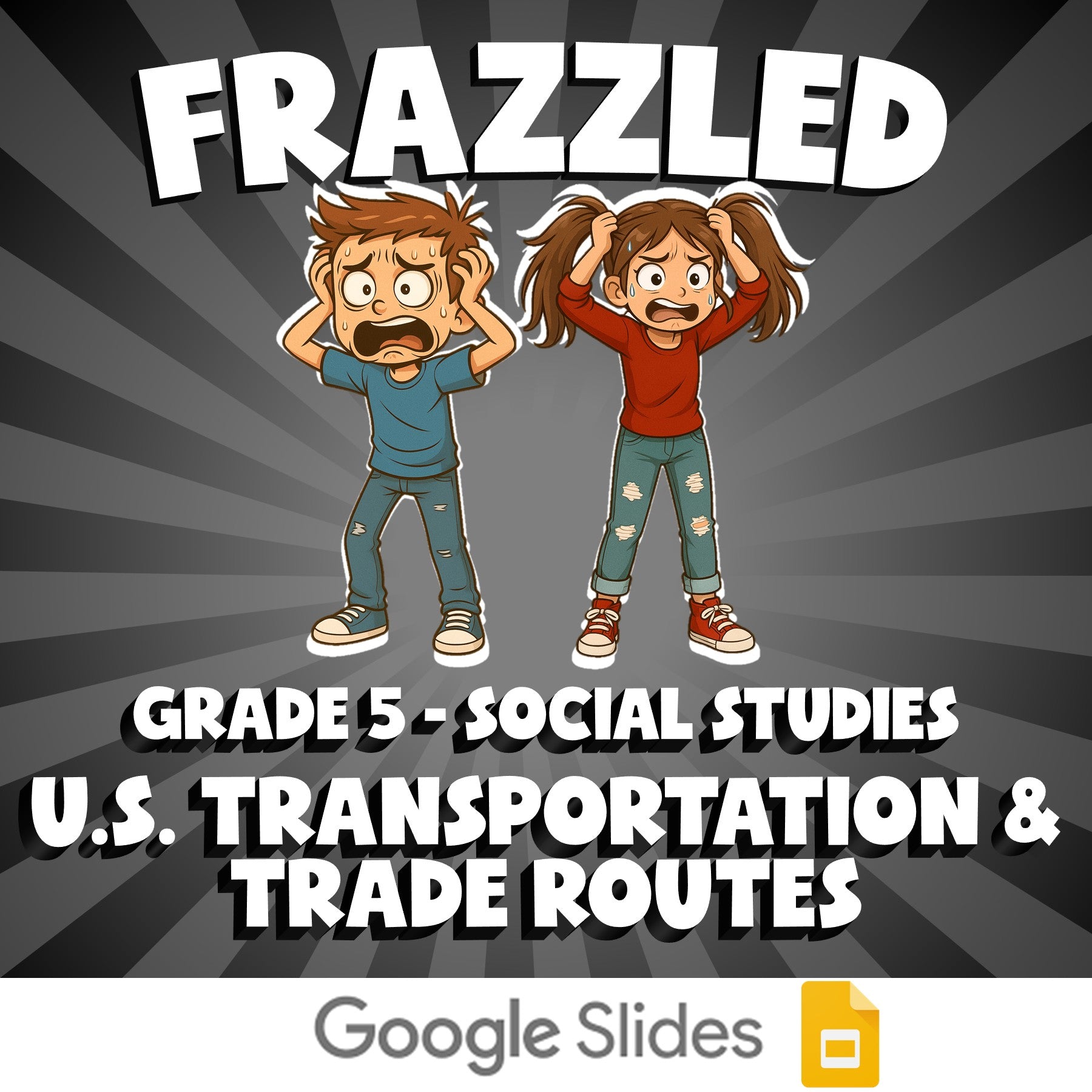 U.S. Transportation & Trade Routes FRAZZLED Socials Game - No Prep Grade 5