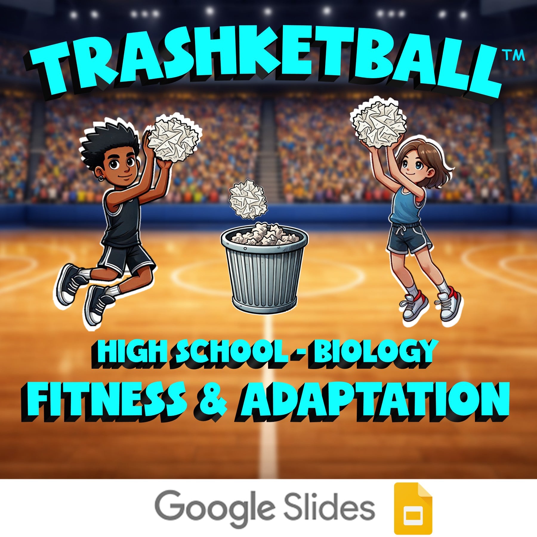 Fitness & Adaptation TRASHKETBALL Science Game - No Prep Biology Review Activity