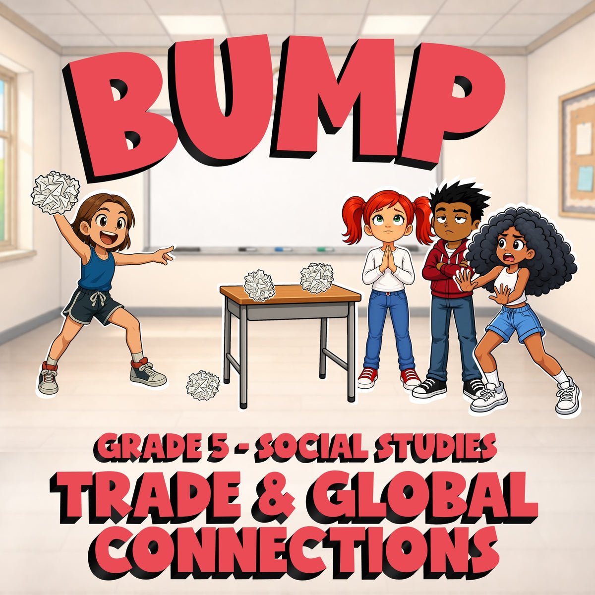 Trade & Global Connections BUMP Socials Game - No Prep Grade 5 Review Activity