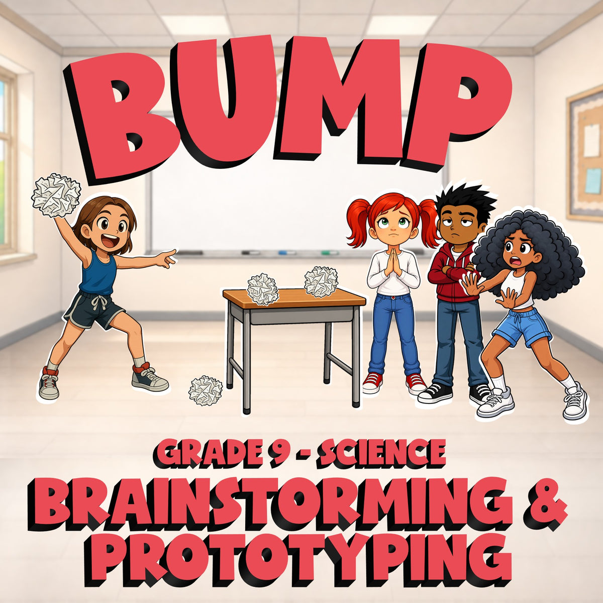 Brainstorming & Prototyping BUMP Science Game - No Prep Grade 9 Review Activity