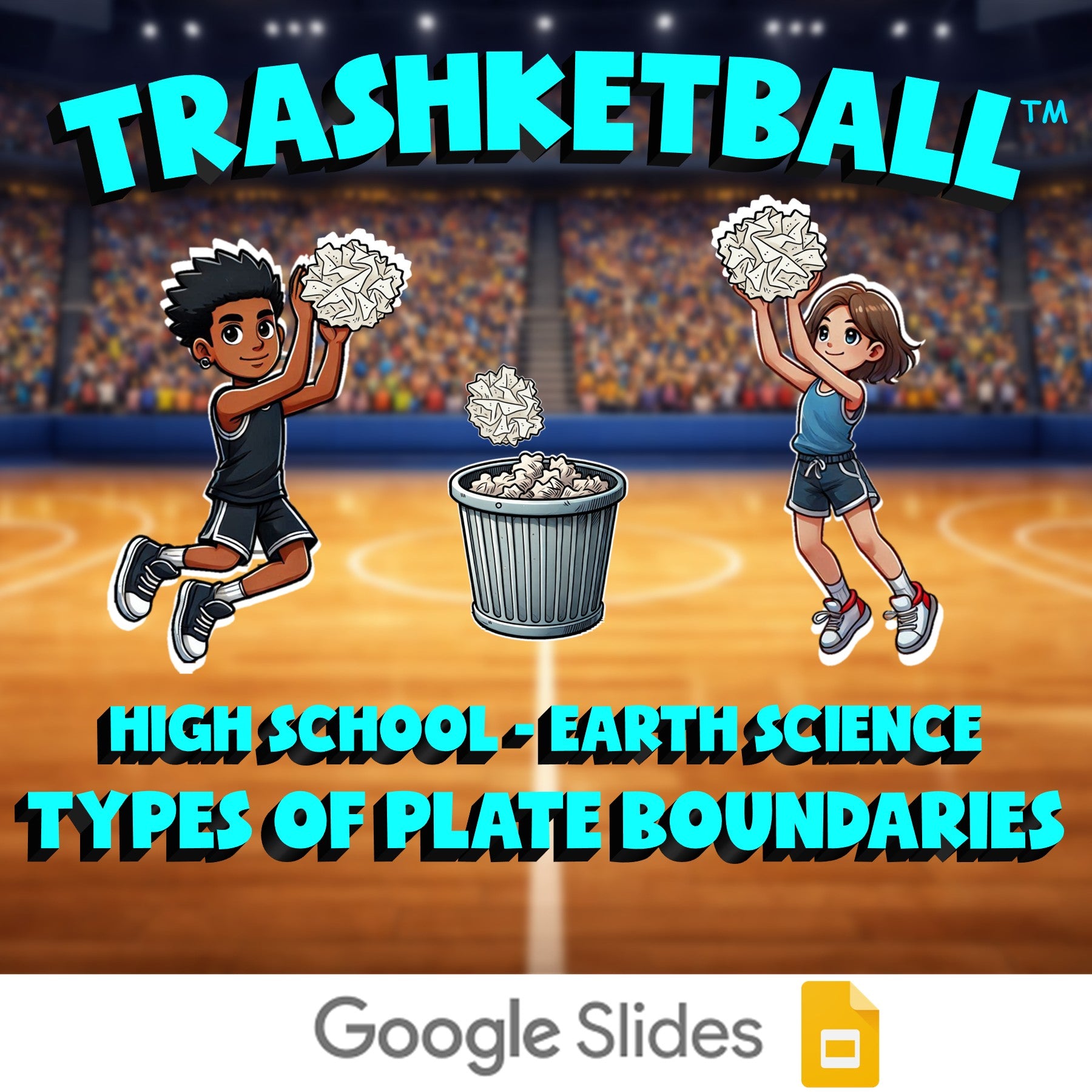 Types of Plate Boundaries TRASHKETBALL Game - No Prep Earth Science Review