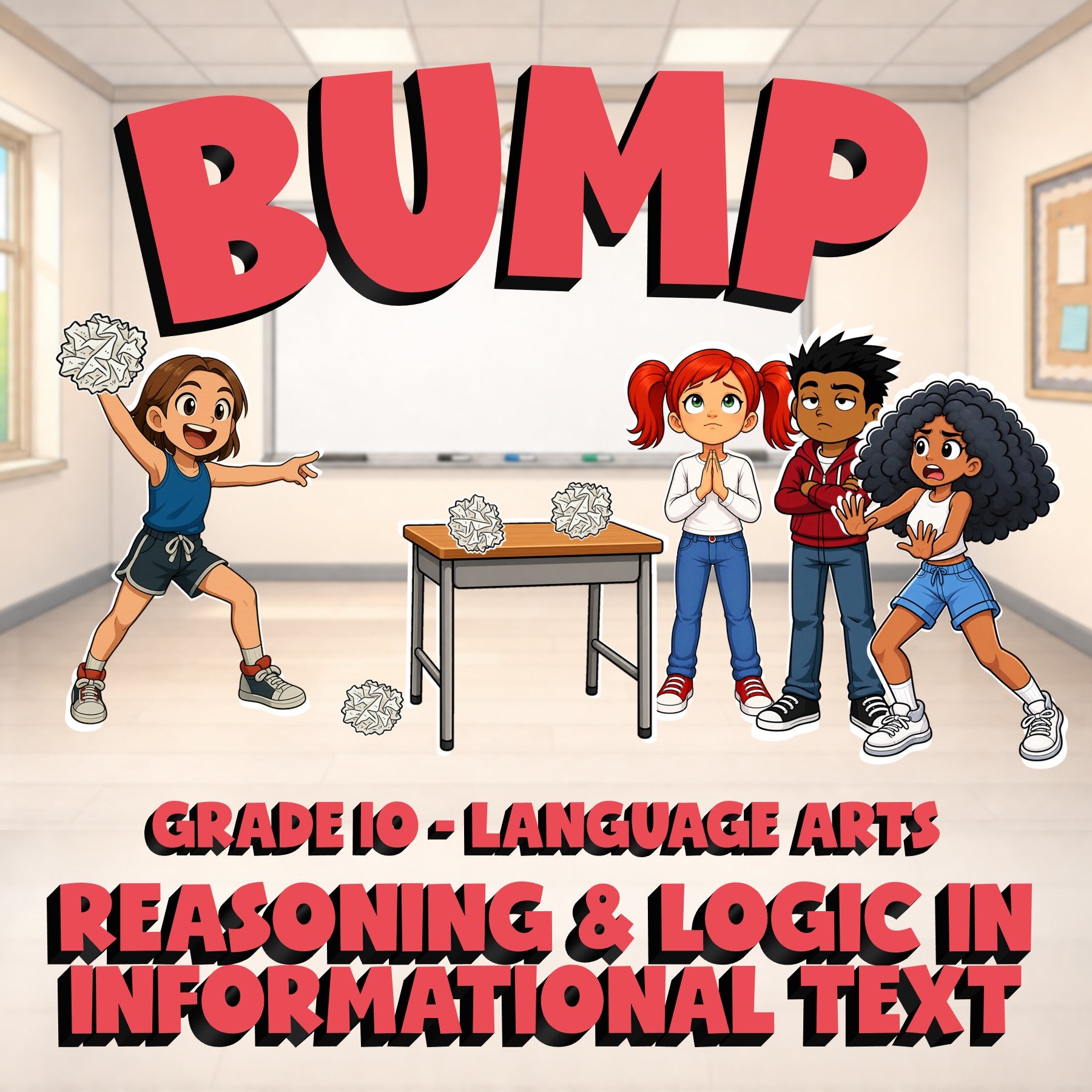 Reasoning & Logic in Informational Text BUMP ELA Game - No Prep Grade 10 Review