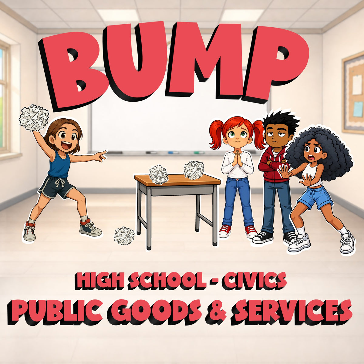 Public Goods & Services BUMP Civics Game - No Prep Review Activity