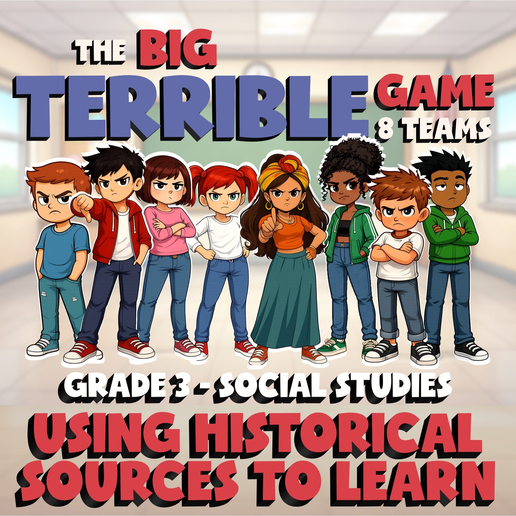 Using Historical Sources to Learn BIG TERRIBLE GAME - Grade 3 Socials Review