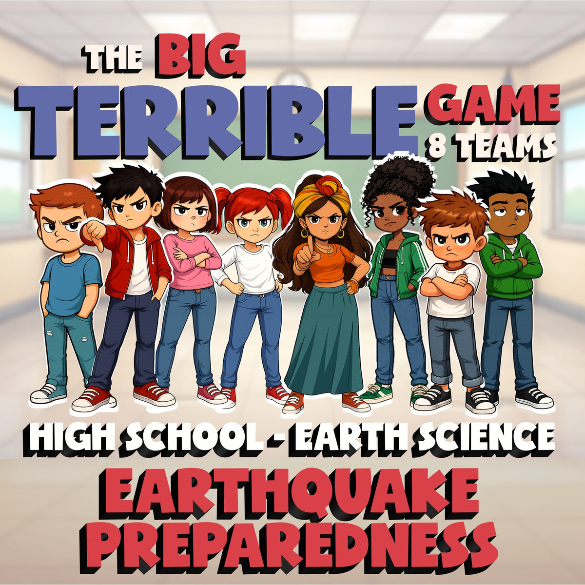 Earthquake Preparedness BIG TERRIBLE GAME - No Prep Earth Science Review