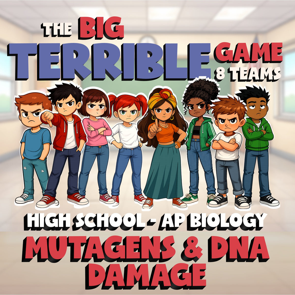 Mutagens & DNA Damage BIG TERRIBLE GAME - No Prep AP Biology Science Review