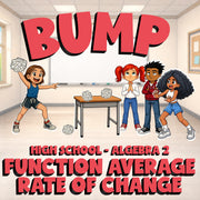 Function Average Rate of Change BUMP Math Game - No Prep Algebra 2 Review
