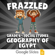 Geography of Egypt FRAZZLED Socials Game - No Prep Grade 6 Review Activity