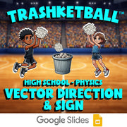Vector Direction & Sign TRASHKETBALL Science Game - No Prep Physics Review