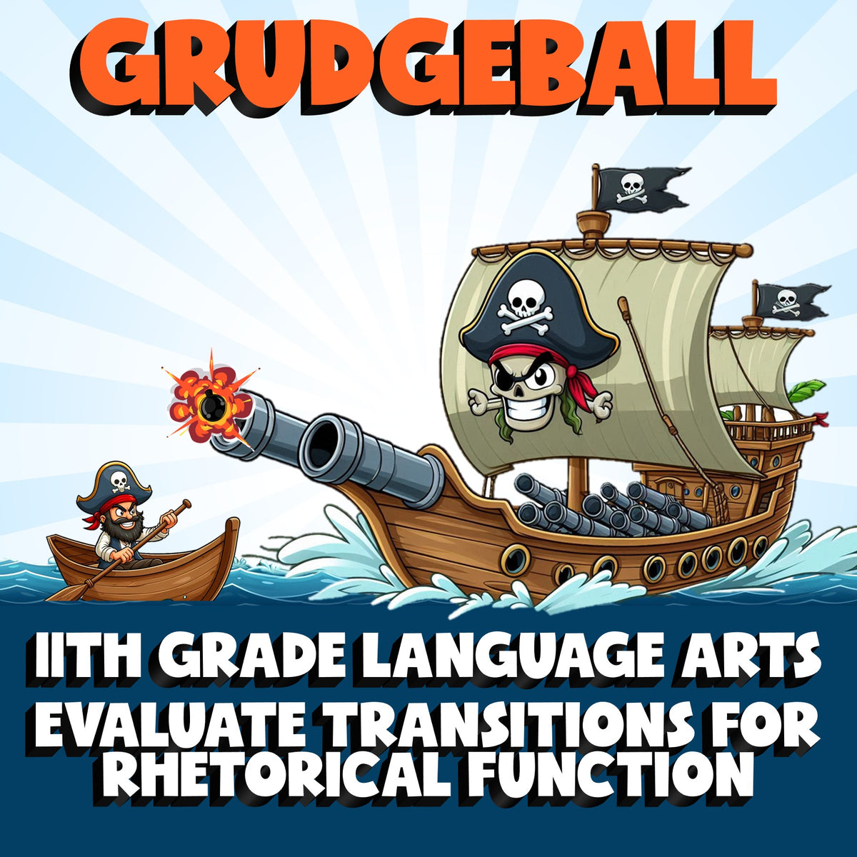 Evaluate Transitions for Rhetorical Function GRUDGEBALL ELA Game - Grade 11