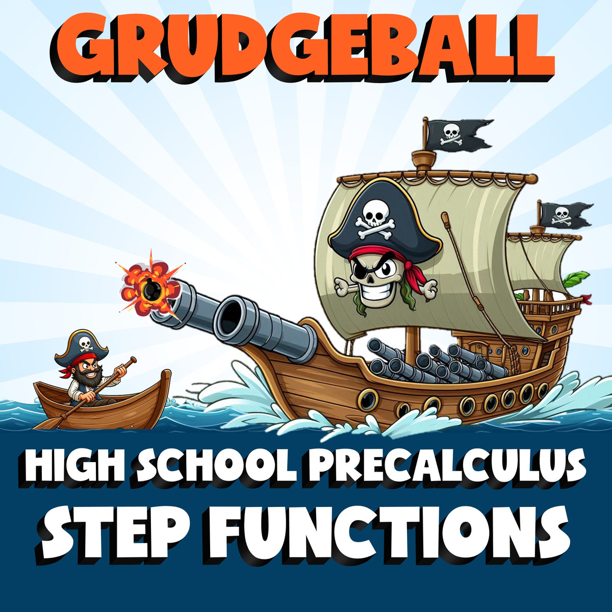 Step Functions GRUDGEBALL Math Game - No Prep PreCalculus Review Activity