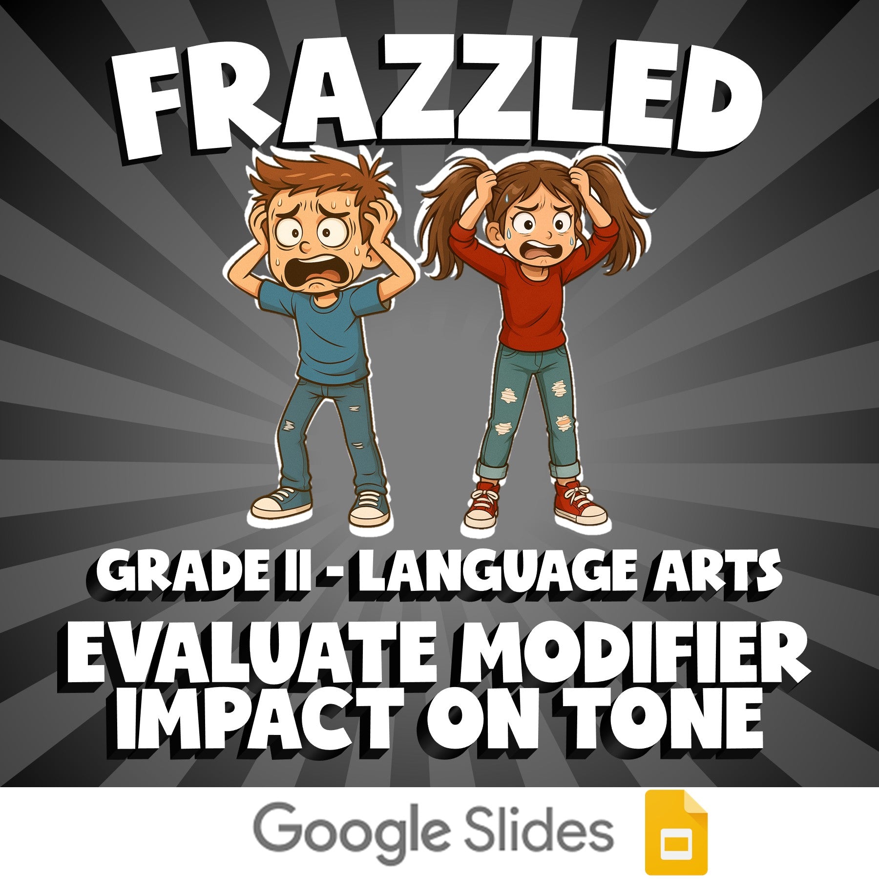 Evaluate Modifier Impact on Tone FRAZZLED ELA Game - No Prep Grade 11 Review