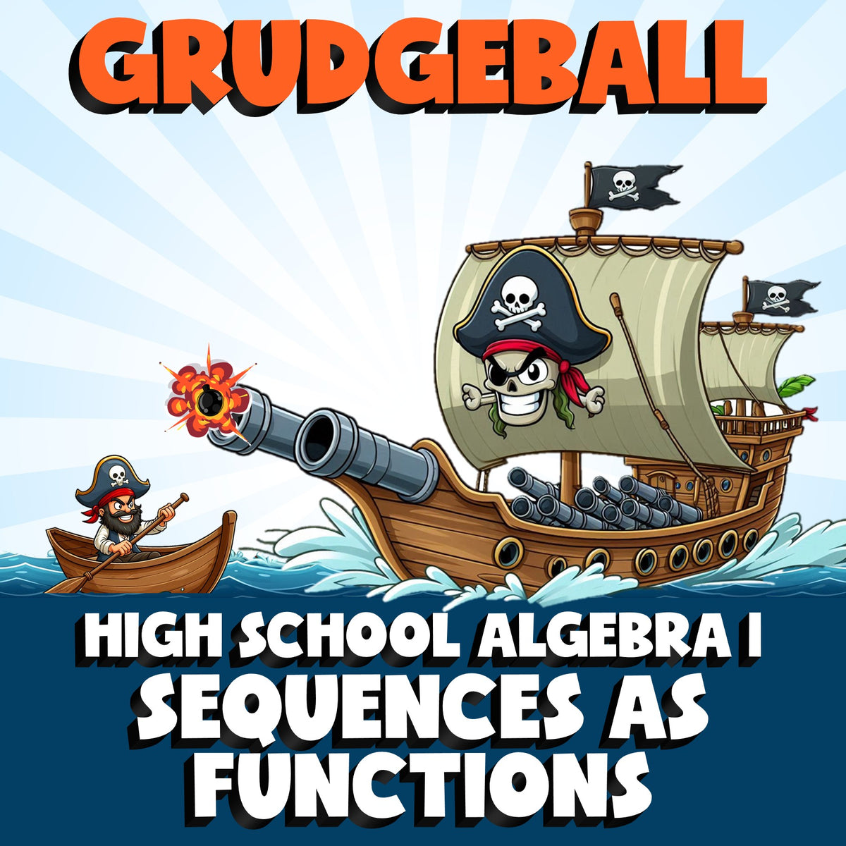Sequences as Functions GRUDGEBALL Math Game - No Prep Algebra 1 Review Activity
