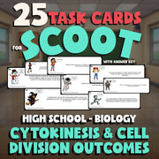 Cytokinesis & Cell Division Outcomes SCOOT TASK CARDS Science Game - Biology
