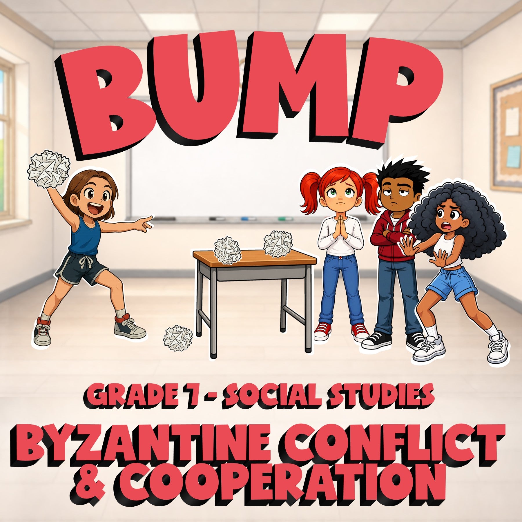 Byzantine Conflict & Cooperation BUMP Socials Game - No Prep Grade 7 Review