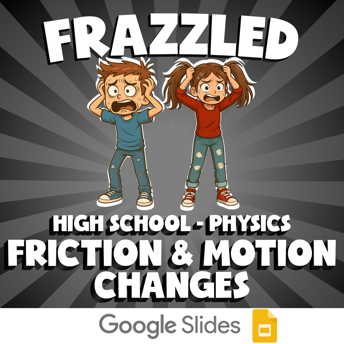 Friction & Motion Changes FRAZZLED Science Game - No Prep Physics Review