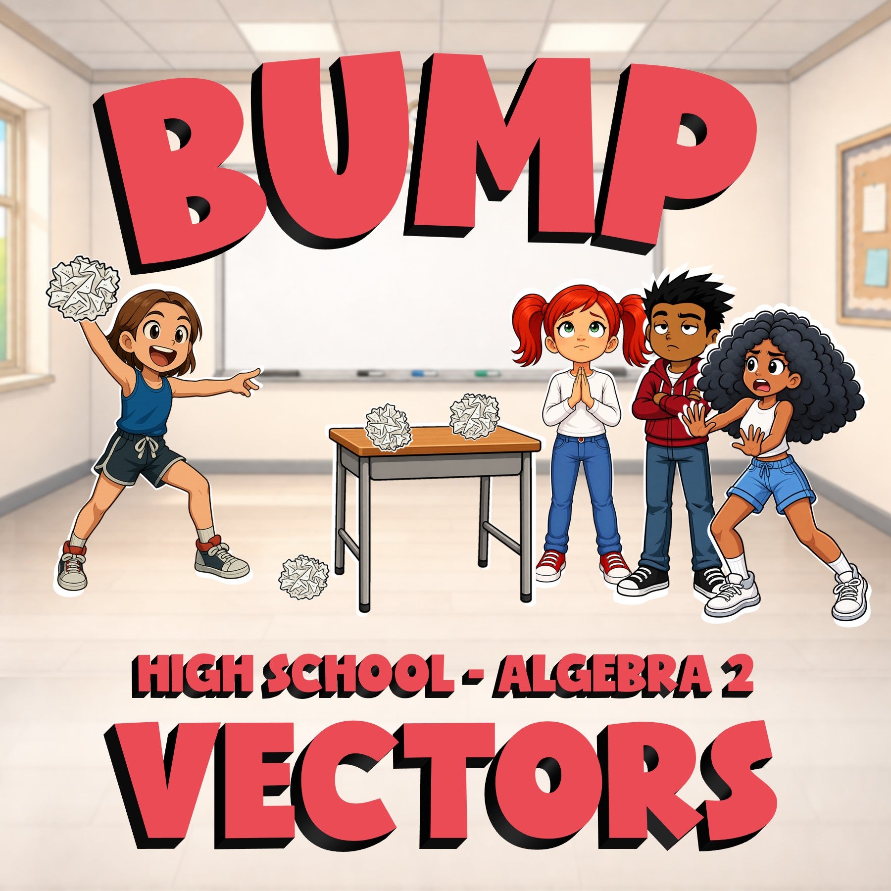 Vectors BUMP Math Game - No Prep Algebra 2 Review Activity